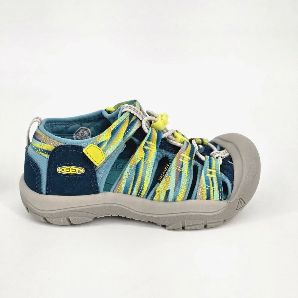 KEEN Newport H2 Kids 13 Blue Yellow Water Sandals Hiking Trail Gorpcore Shoes
